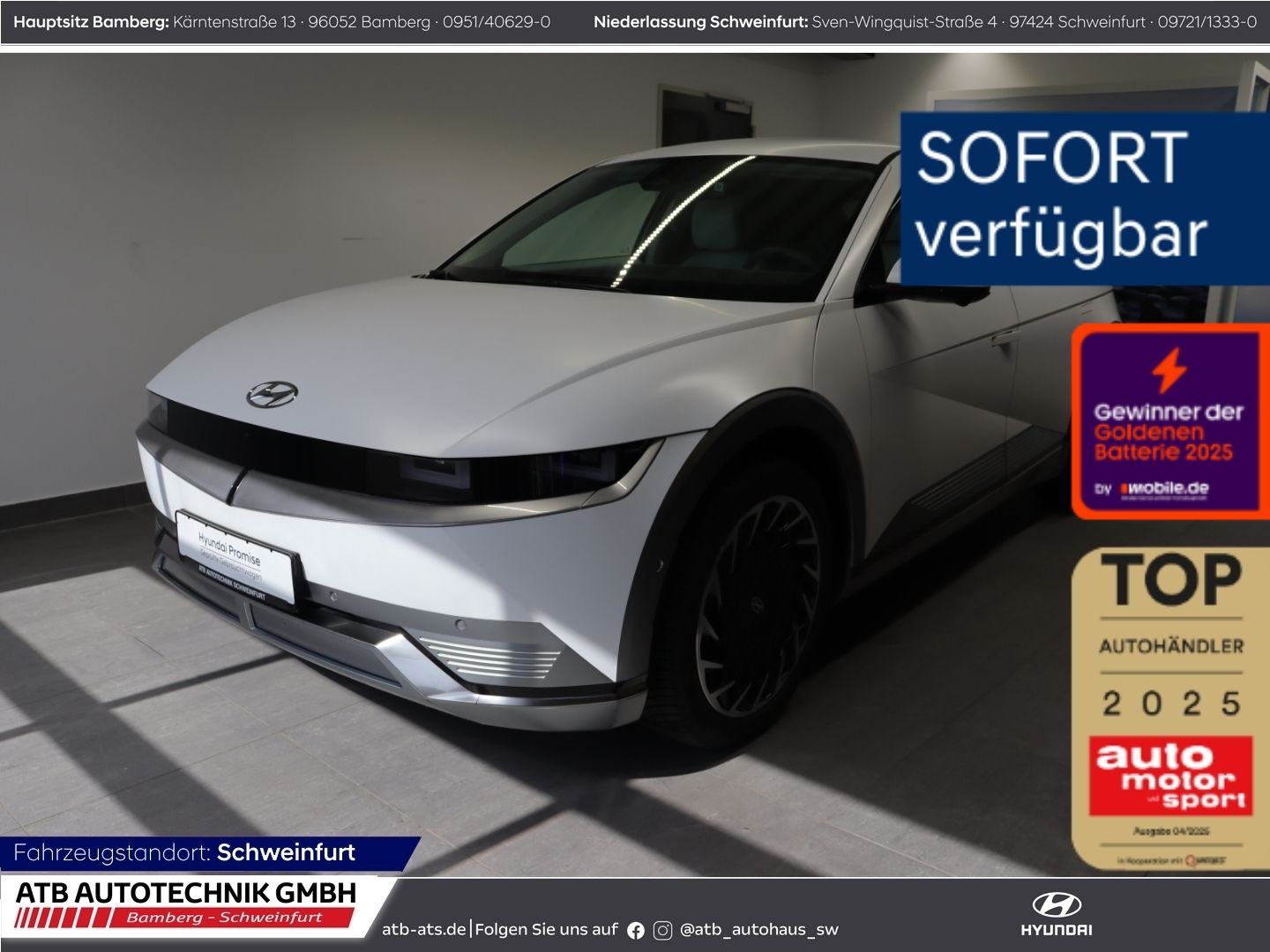 Fahrzeugabbildung Hyundai IONIQ 5 77,4 kWh UNIQ 4WD 98,9% SOH HUD Navi Sou