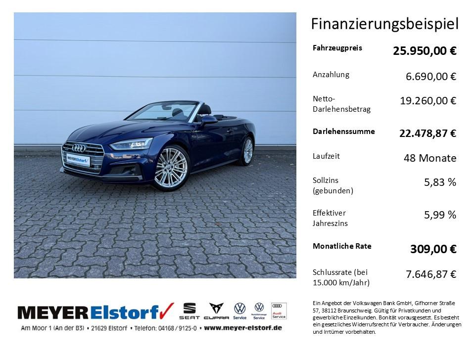 Audi A5 Cabrio 3,0 TDI sport s-line tiptr quattro AHK