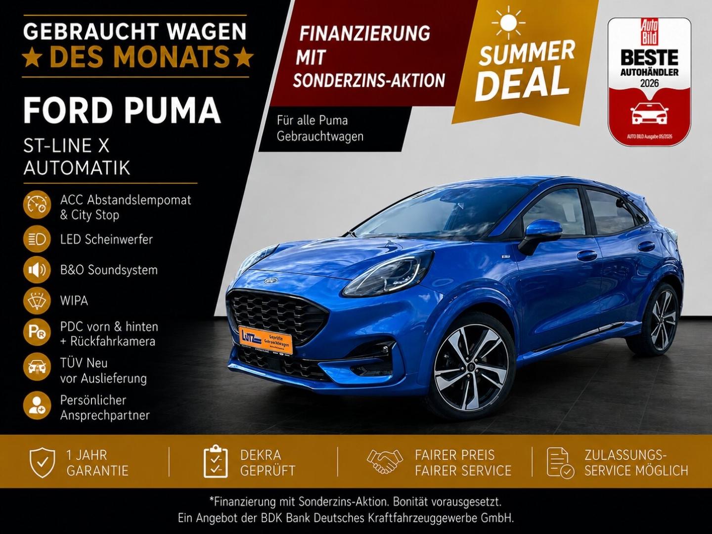 Ford Puma ST-LINE X HYBR AUTOMATIK ACC City Stop AHK 