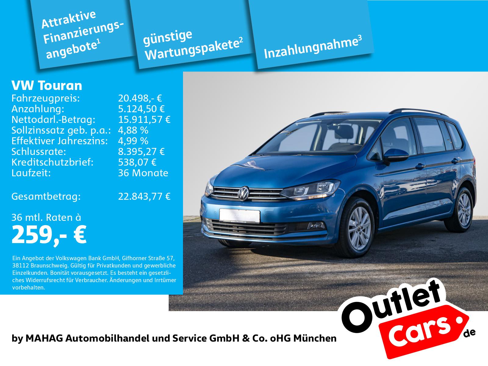 Volkswagen Touran 2.0 TDI AHK Navi ACC Bluetooth 16" DSG