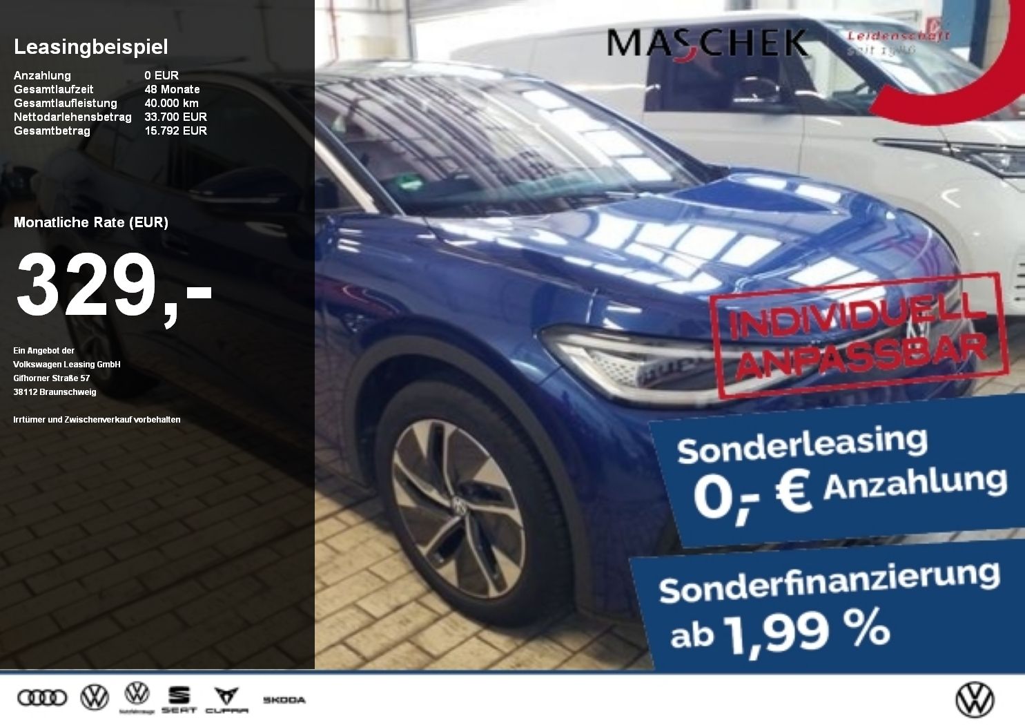 Volkswagen ID.5 Sonderleasing! Navi IQlight GRA PDC W-Pumpe