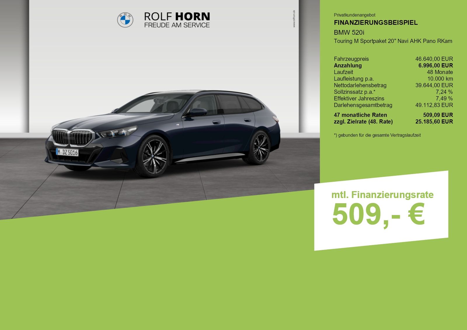 BMW 520i Touring M Sportpaket 20 Navi AHK Pano RKam foto 3