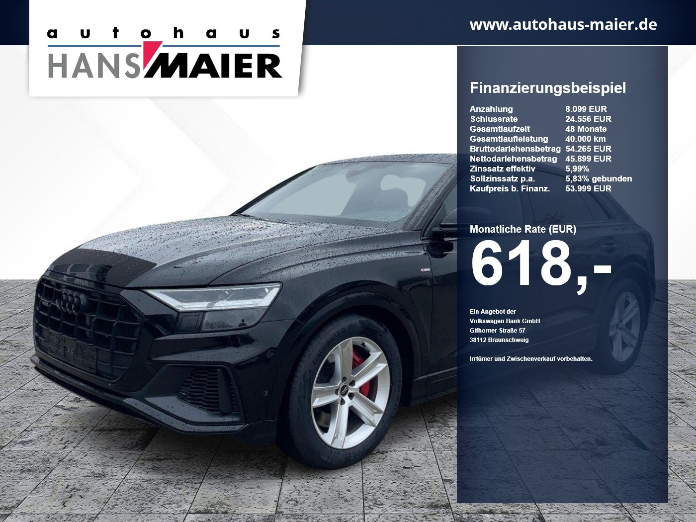Audi Q8 TFSI e quattro S Line S tronic Luft RearView