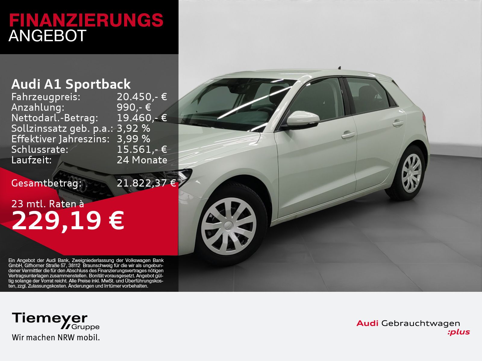 AUDI A1 Sportback 30 TFSI ADVANCED LM16 PDC SITZHZG
