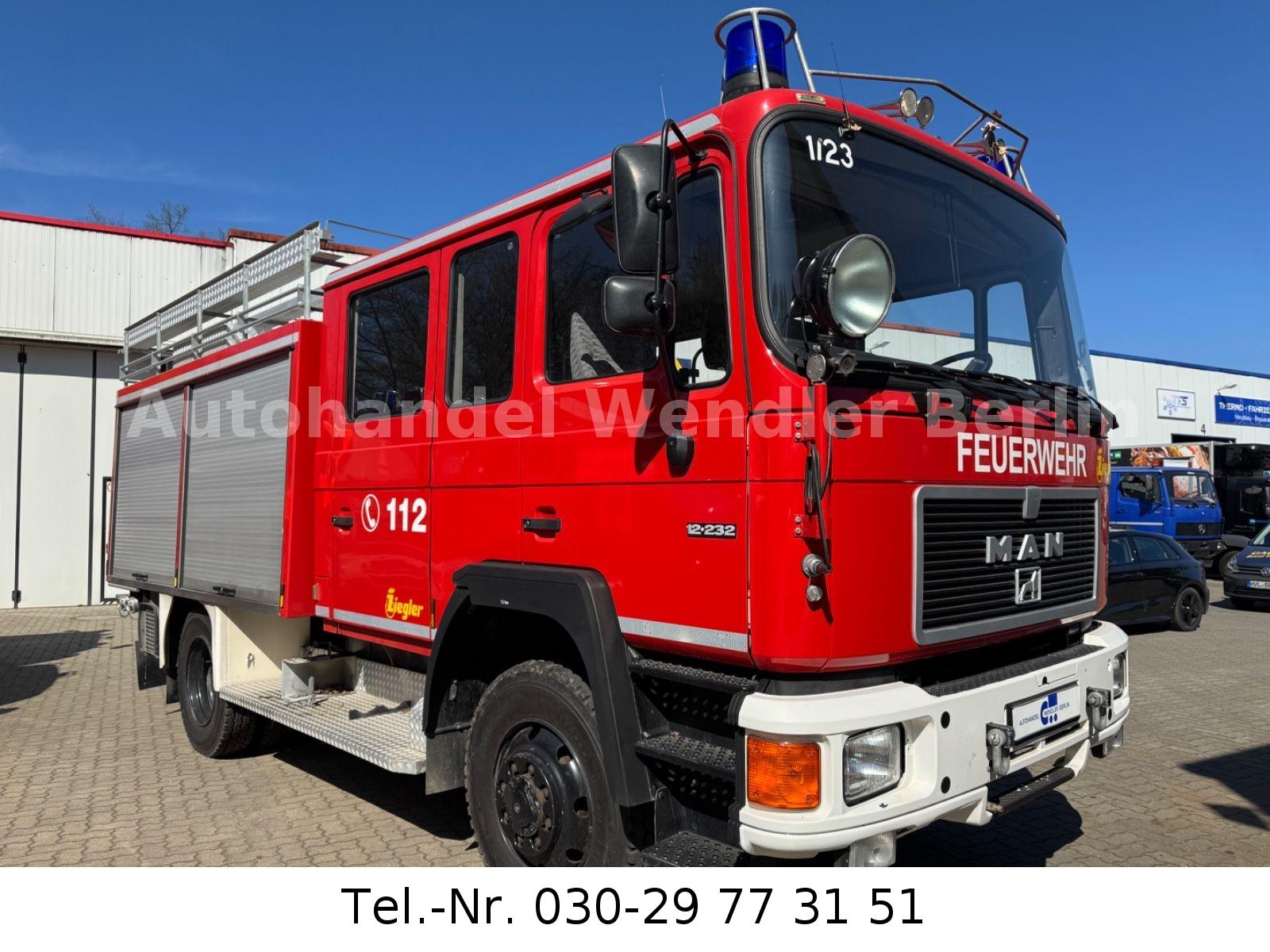 MAN 12.232 4x4 Firefighter Tank 2350l orig 19tkm