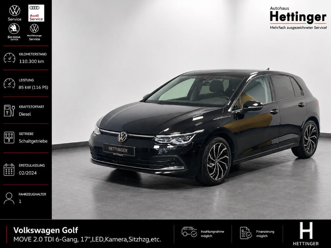 Volkswagen Golf MOVE 2.0 TDI 6-Gang, 17",LED,Kamera,Sitzhzg