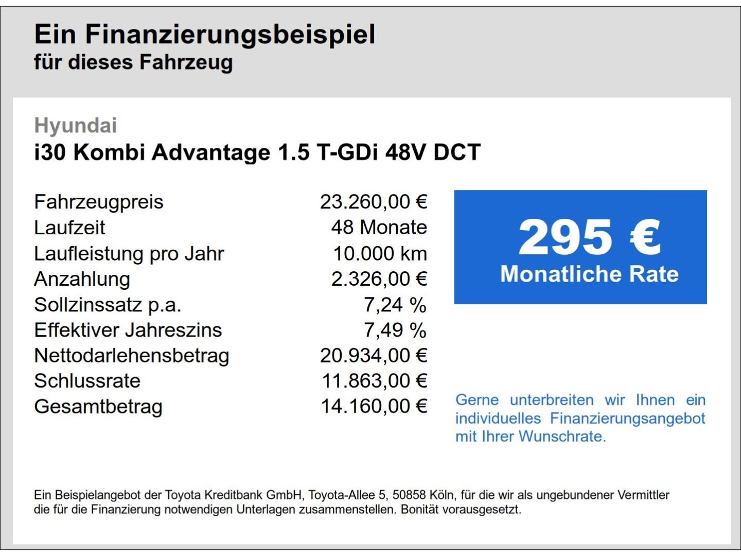 Fahrzeugabbildung Hyundai i30 Kombi Advantage 1.5 T-GDi 48V DCT