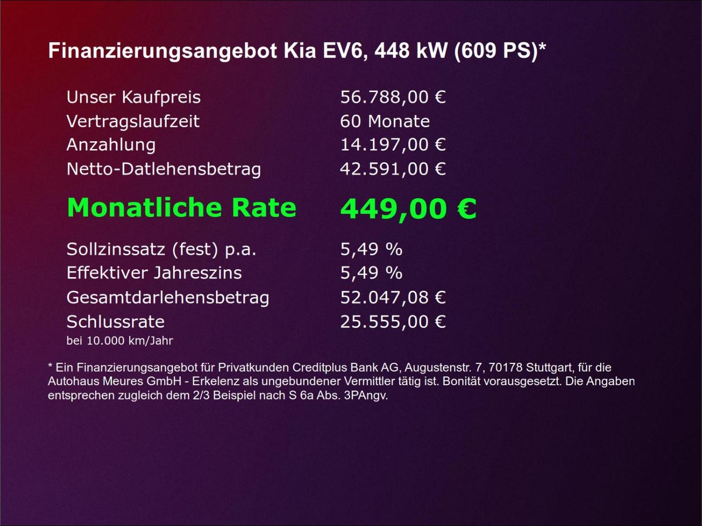 Kia EV6 GT 84 kWh 609 PS Panoramadach Allrad El. Hec