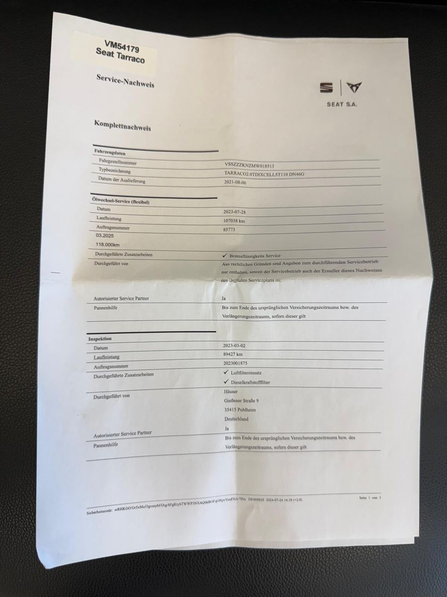 Fahrzeugabbildung SEAT Tarraco Xcellence/ PANORAMA/LEDER/AHK