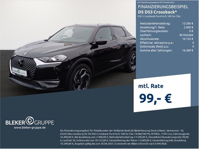 DS Automobiles DS3 Crossback PureTech 100 So Chic