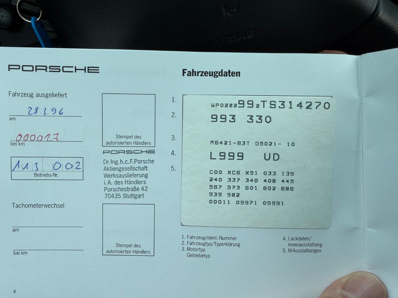 Porsche 993 Coupé / 18.944 KM / X51 / Owned since 1996