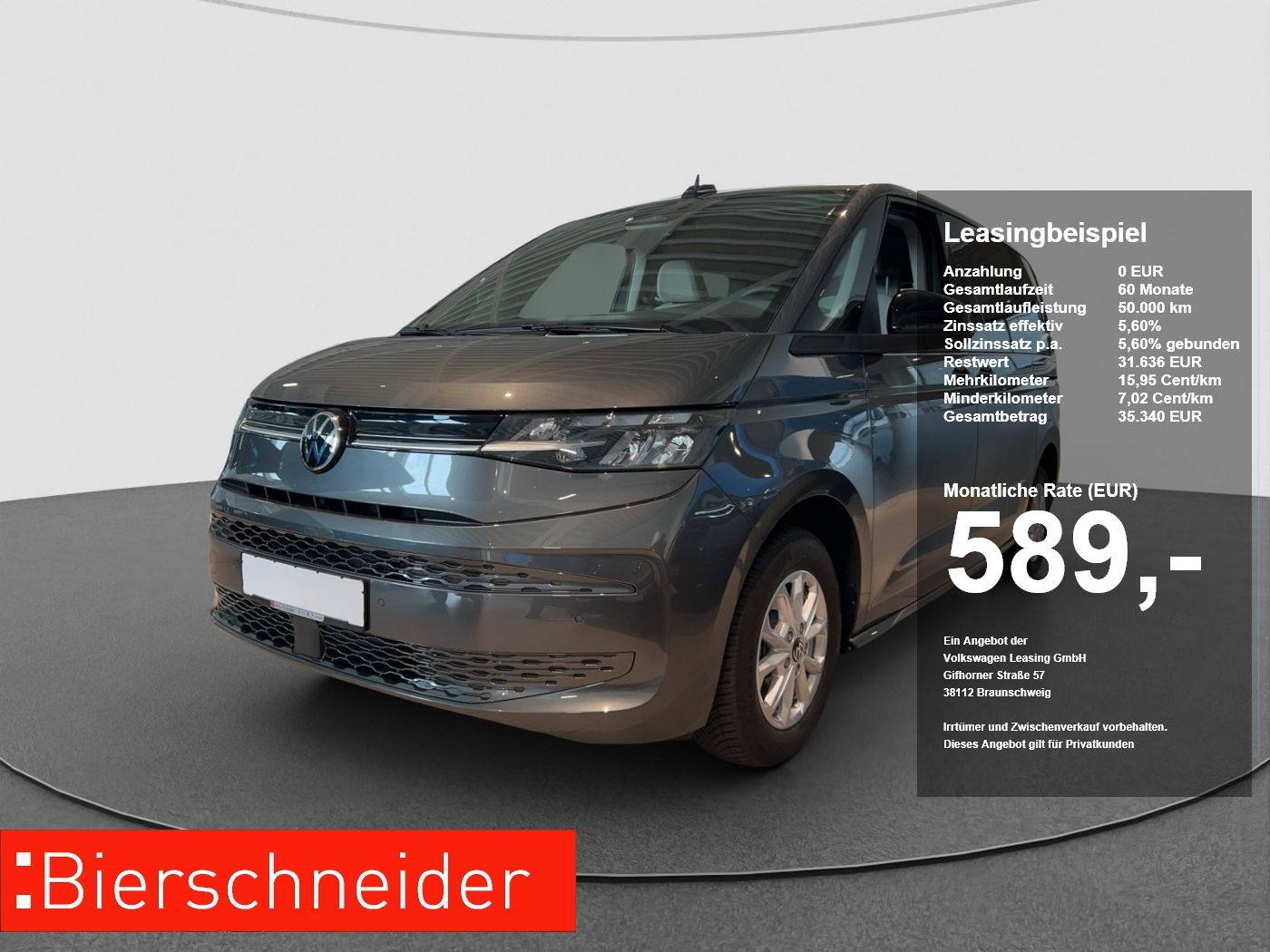 Volkswagen T7 Multivan 2.0 TDI KÜ DSG Life 5-J. GAR AHK TRA