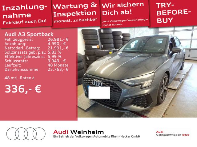 Audi A3 Sportback 35 TDI S line DSG Black Paket B&O N