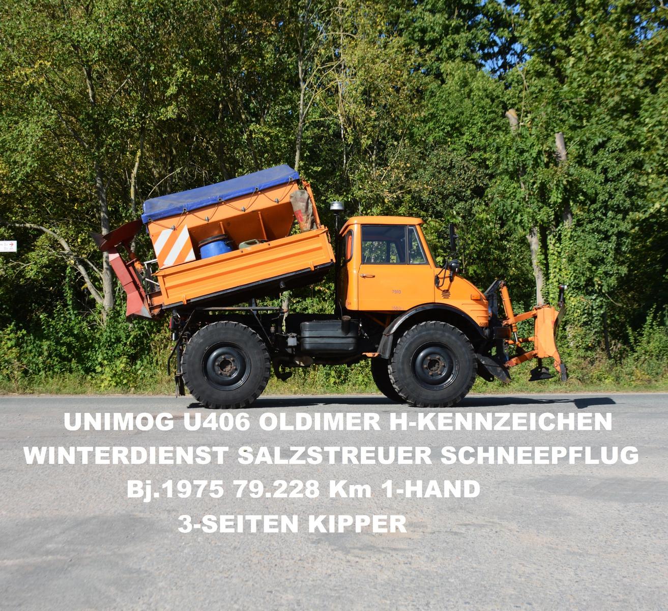Mercedes-Benz UNIMOG U406 WINTERDIENST SALZSTREUER H- OLDTIMER