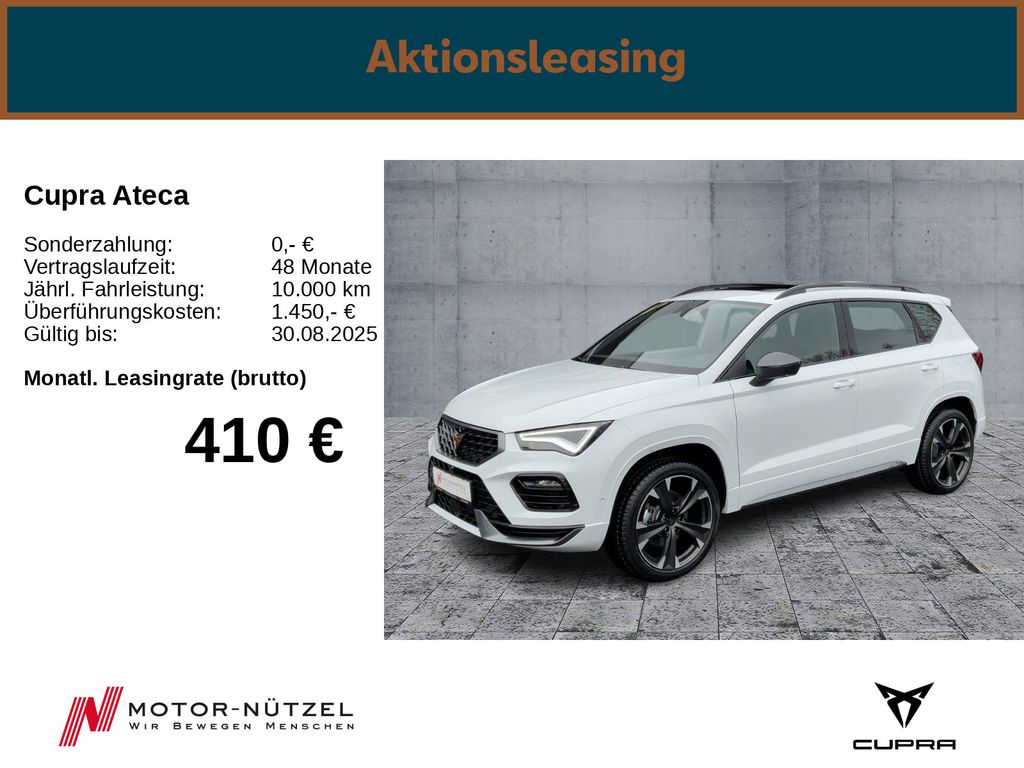 Cupra Ateca 150PS/ DSG/ PANO/ BEATS/ el. Heckkl./ SHZ