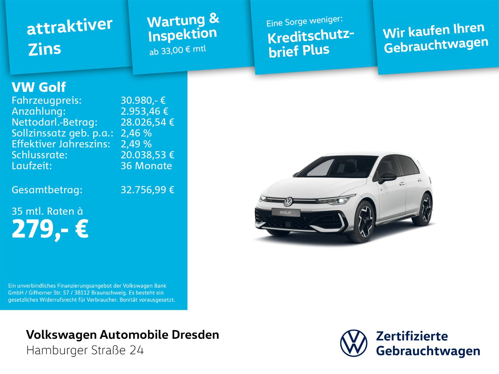 Volkswagen Golf VIII R-Line 1.5 TSI LED-PLUS KAMERA APP