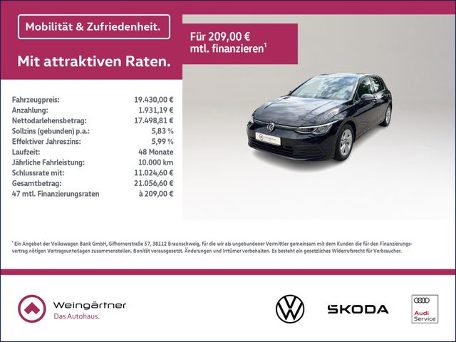 Golf VIII 1.0 eTSI Life IQ.Drive, Massage, LED.,