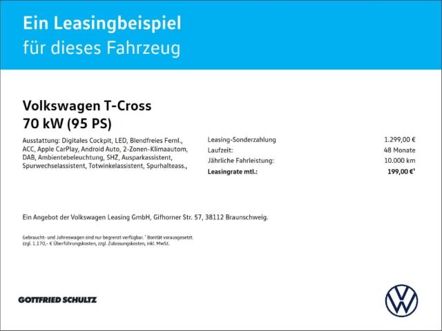 Volkswagen T-Cross Life 1.0 l TSI Tageszulassung verfügbar 