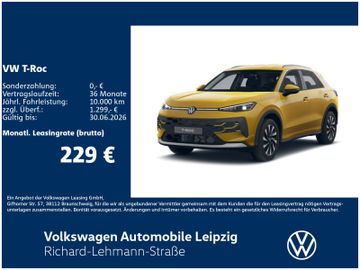 Volkswagen Leasingangebot: Volkswagen T-Roc Style 1.5 l eTSI 85 kW DSG