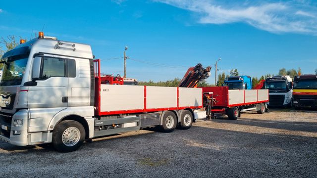 MAN TGX 26.480+ANHÄNGER + KRAN