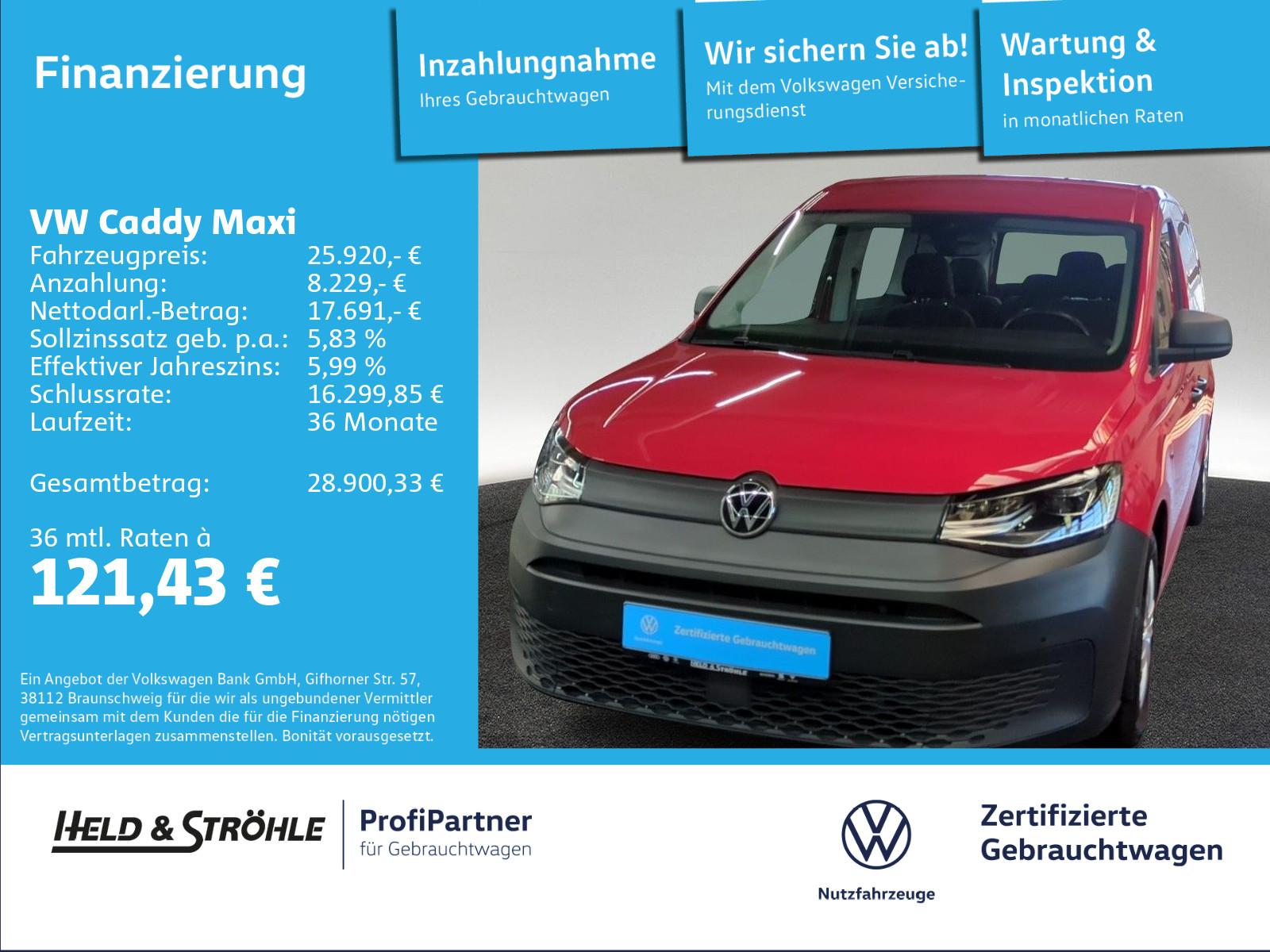 Volkswagen Caddy Maxi 2.0 TDI 7SI NAVI LED KAM PDC SHZ ACC
