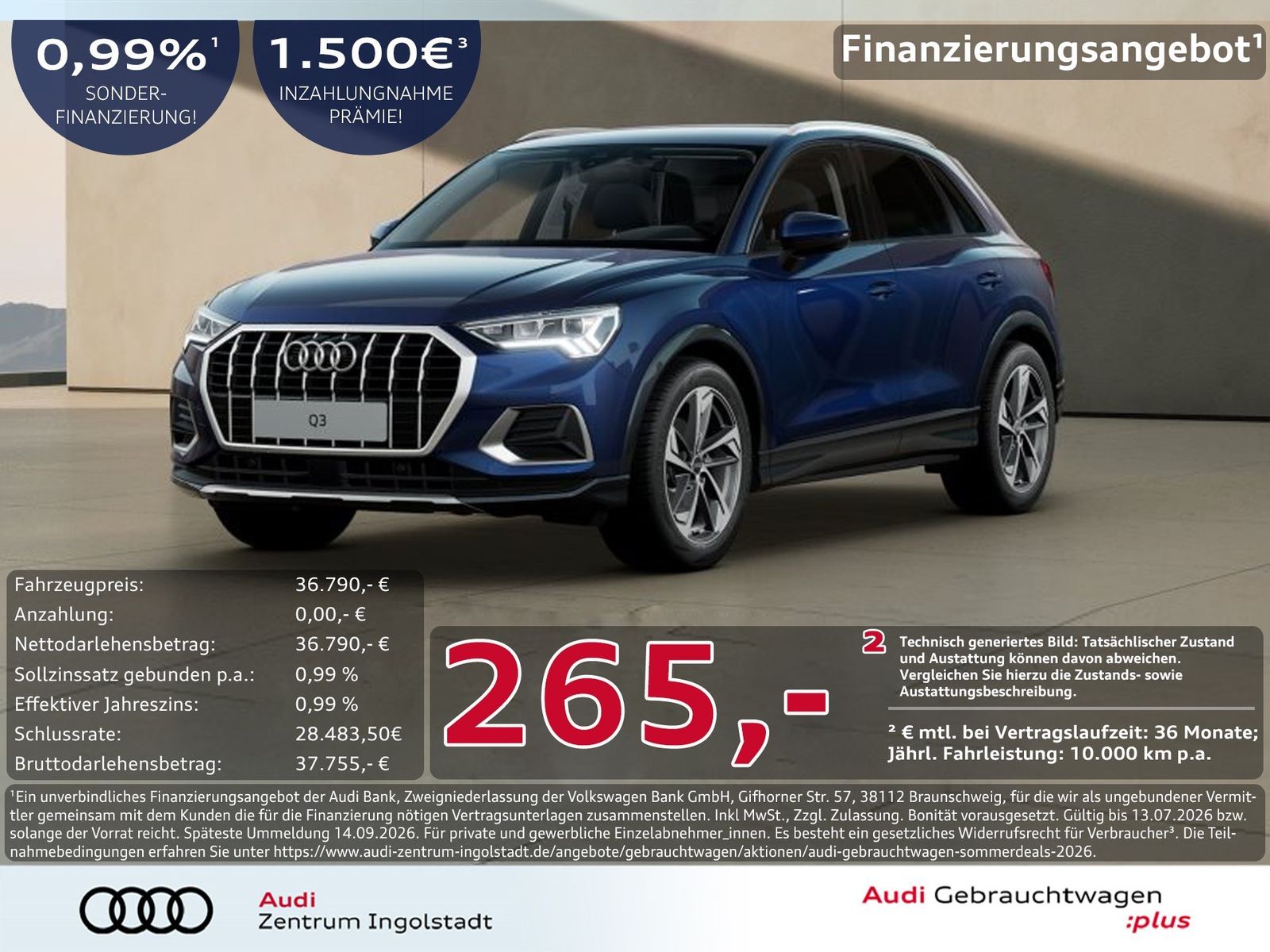 Audi Q3 35 TFSI advanced AHK LED ACC PDC SHZ Navi 19"