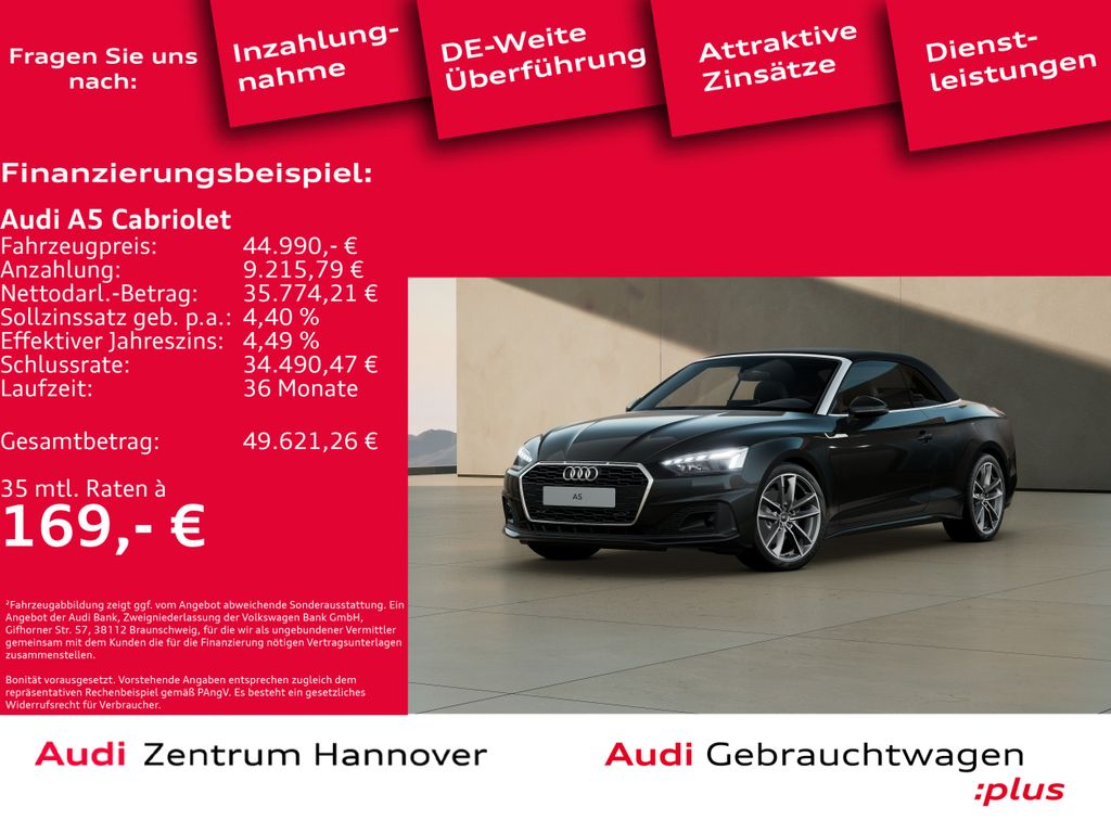 A5 Cabriolet A5 35 Cabriolet 2.0 TFSI basis (M-H