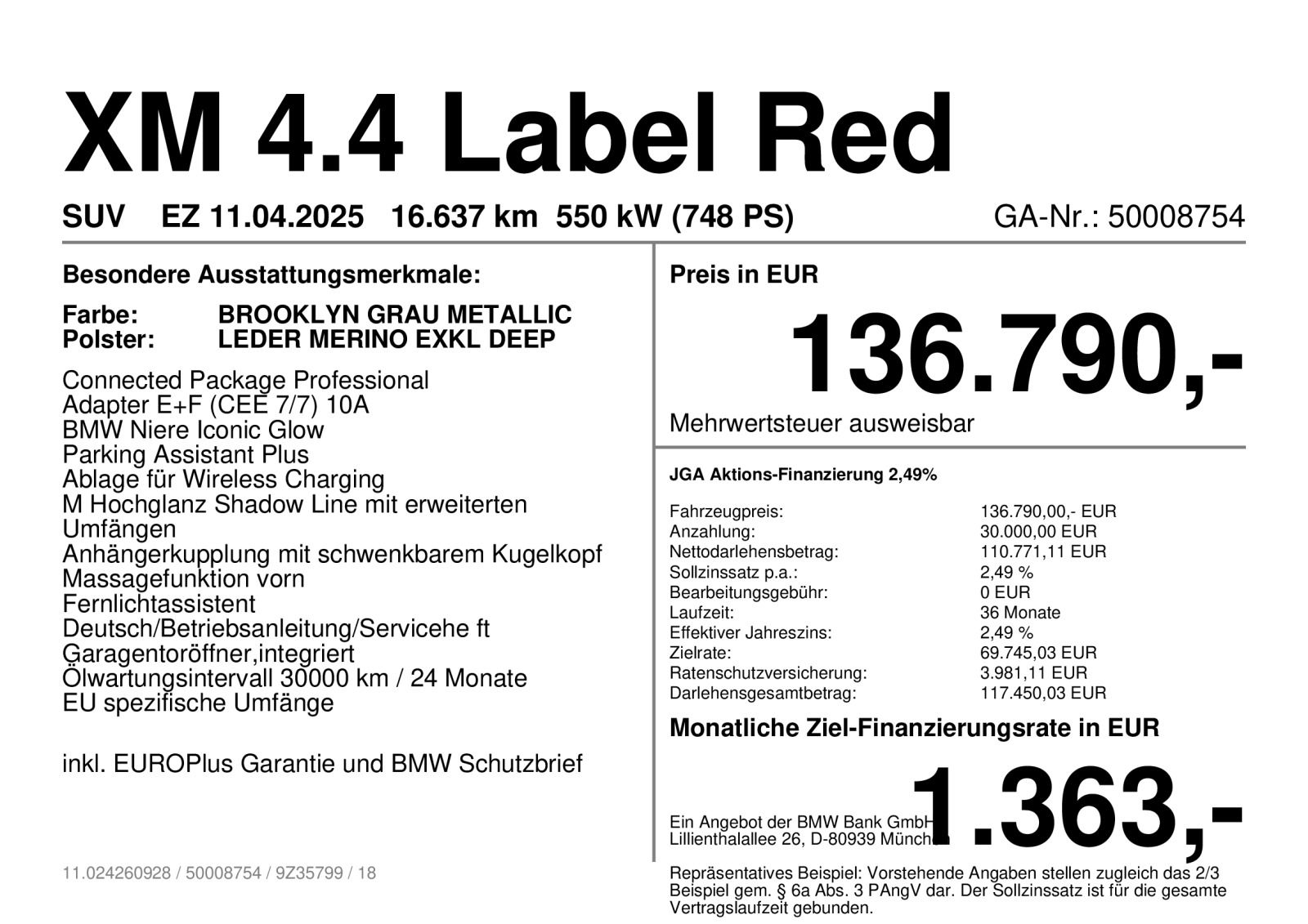 BMW XM 4.4 Label Red 2,49% foto 2