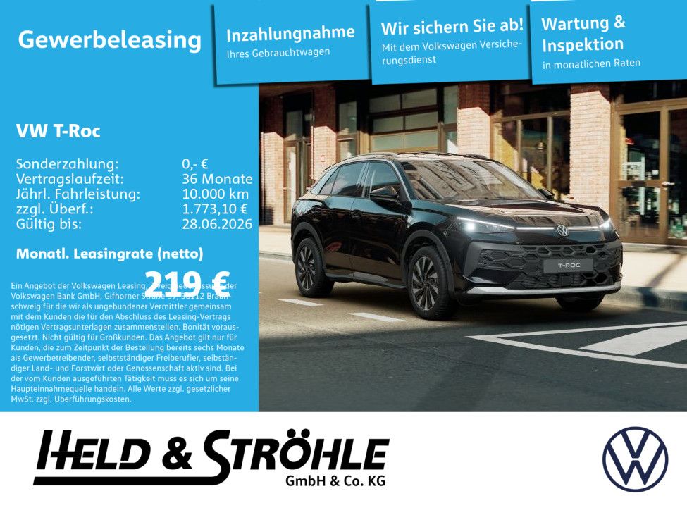 Volkswagen T-Roc Style 1.5eTSI AHK Parkpaket Aktionszulassu