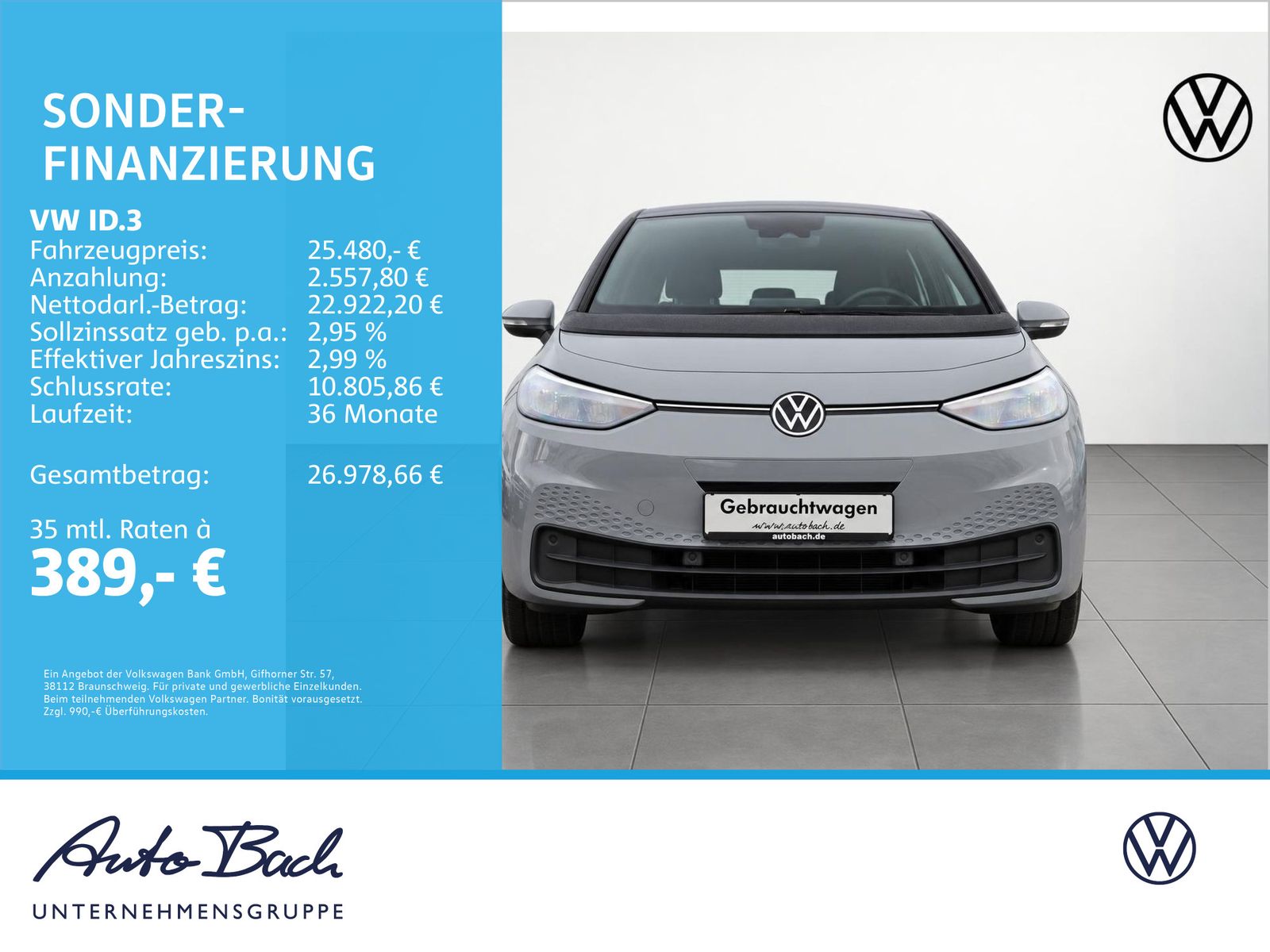 Volkswagen ID.3 Pro Performance Navi LED Standklima DAB EPH imagem 2