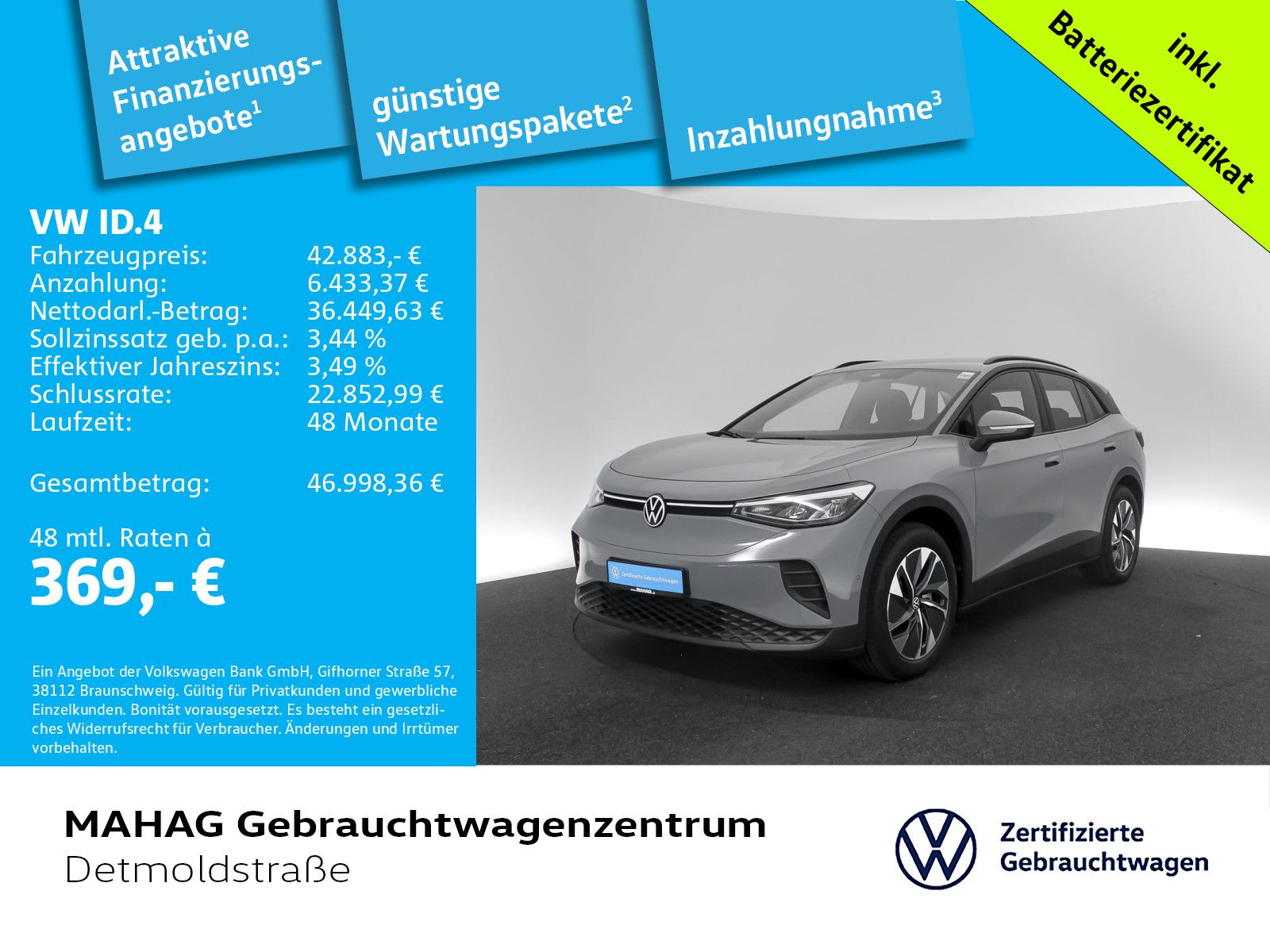 Volkswagen ID.4 Pro 210kW WärmePu CCS LED Navi AHK ParkAssi foto 2