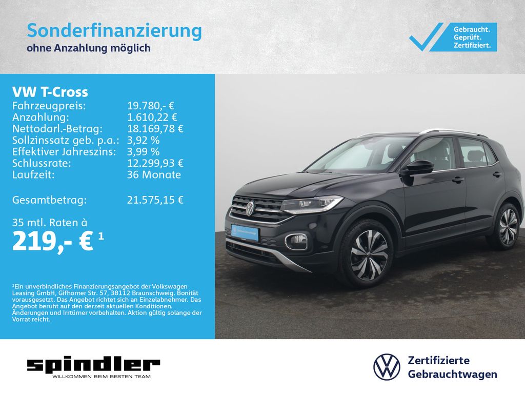 T-Cross Style 1.0 TSI DSG / CarPlay, AHK, LED