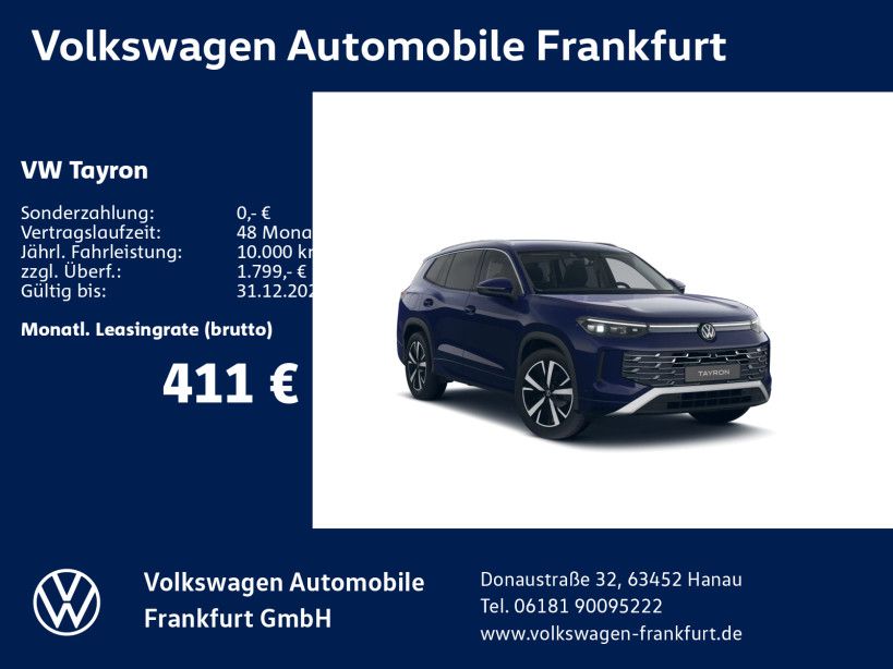 Volkswagen Tayron Elegance 1,5 l eTSI OPF 110 kW (1 50 PS)
