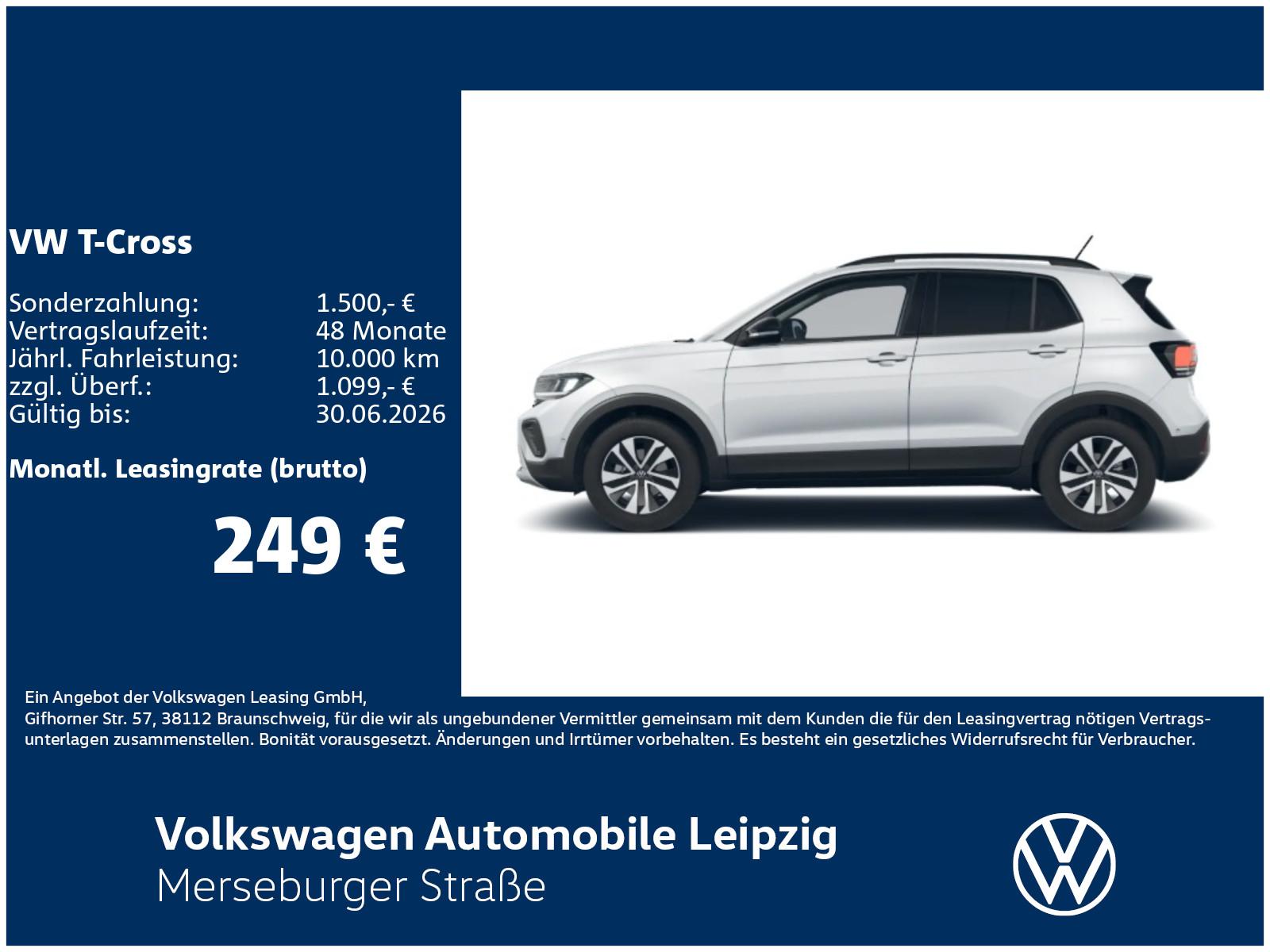 Volkswagen T-Cross ENERGY 1.0 l TSI 85 kW DSG*PLA*GJR*LWS
