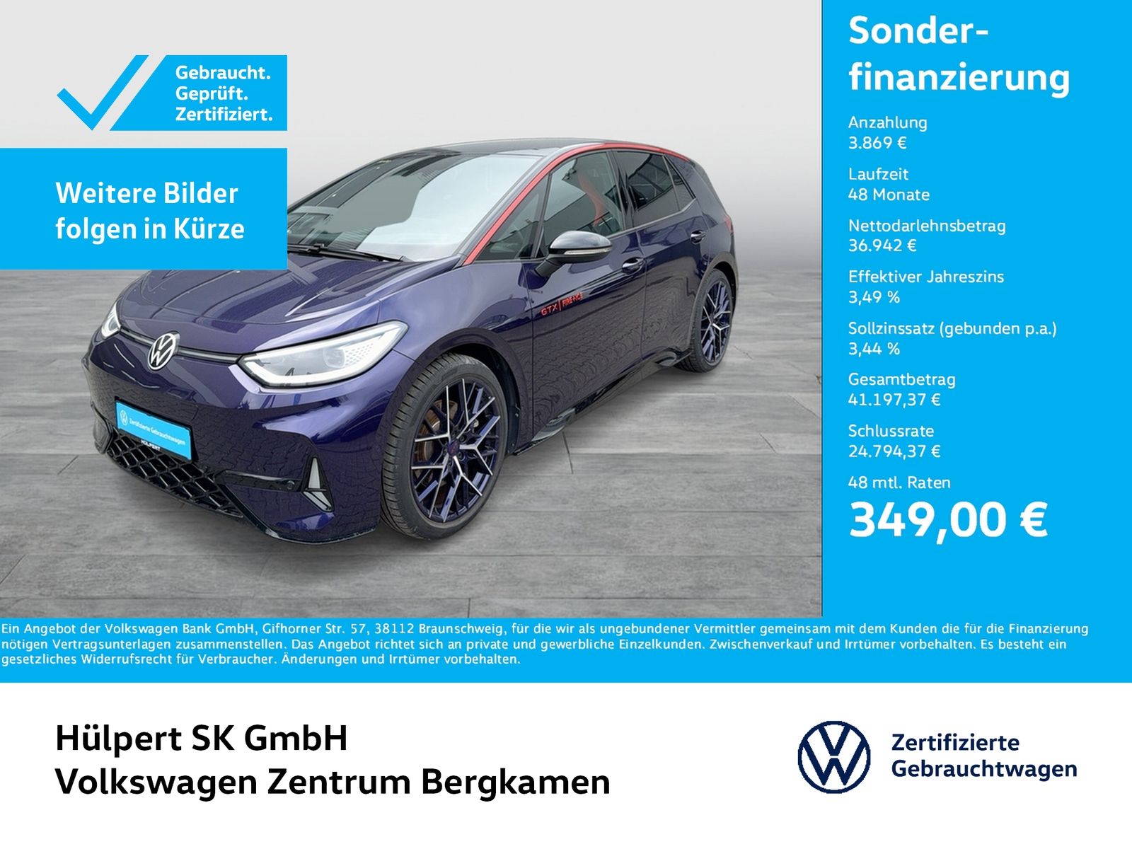 Volkswagen ID.3 GTX FIRE ICE WÄRMEPUMPE HARMAN KARDON LM20 foto 1