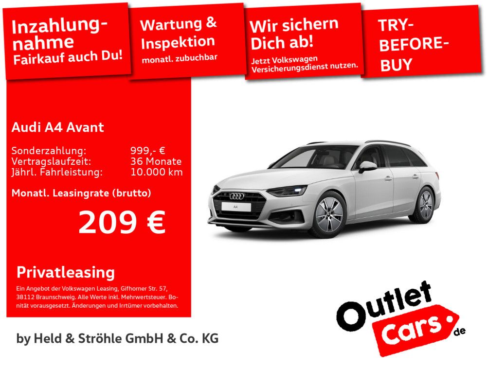 Audi A4 Avant 30 TDI AHK B&O LED MASSAGE NAVI R-KAM