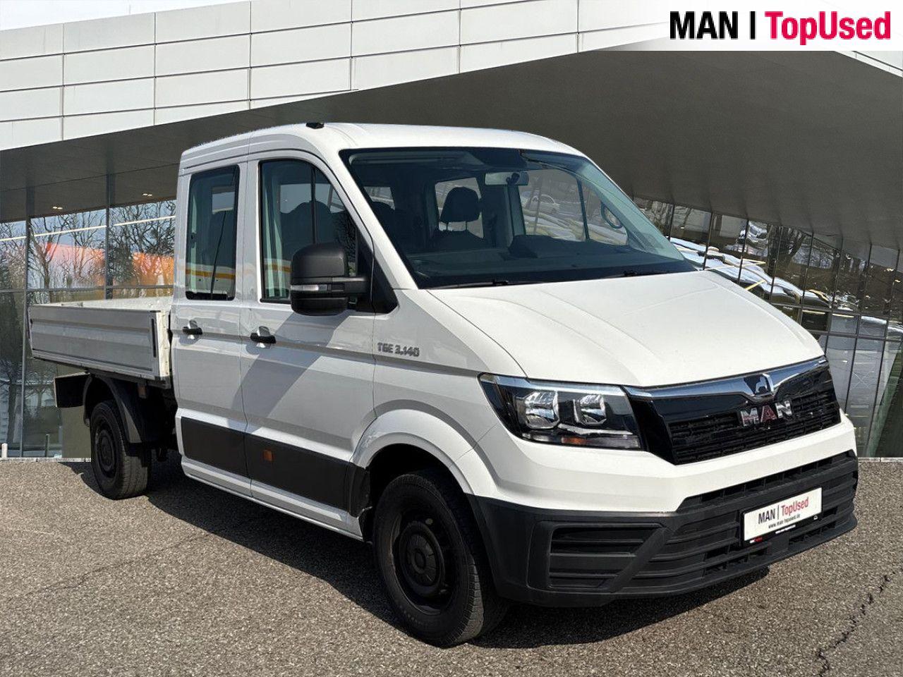 MAN TGE 3.140 4X2-DOKA-KLIMA-AHK-PRITSCHE-7SITZER