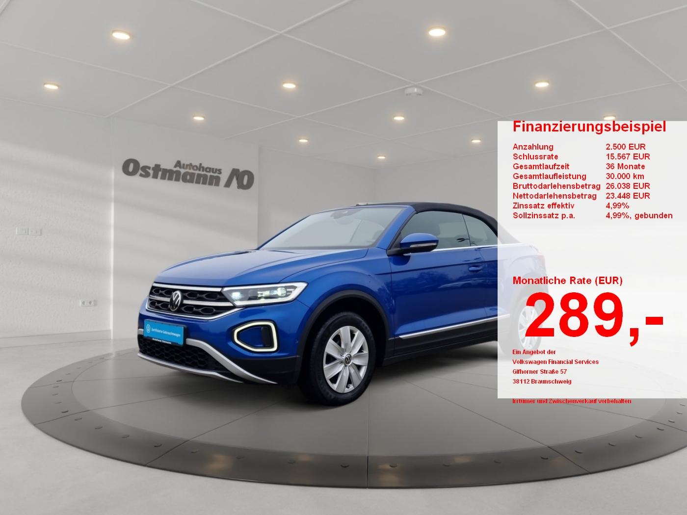 Volkswagen T-Roc Cabriolet 1.5 TSI Style 2xKlima ACC AHK