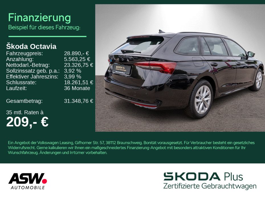 Skoda Octavia Combi Selection 1.5 TSI DSG LED Pano AHK