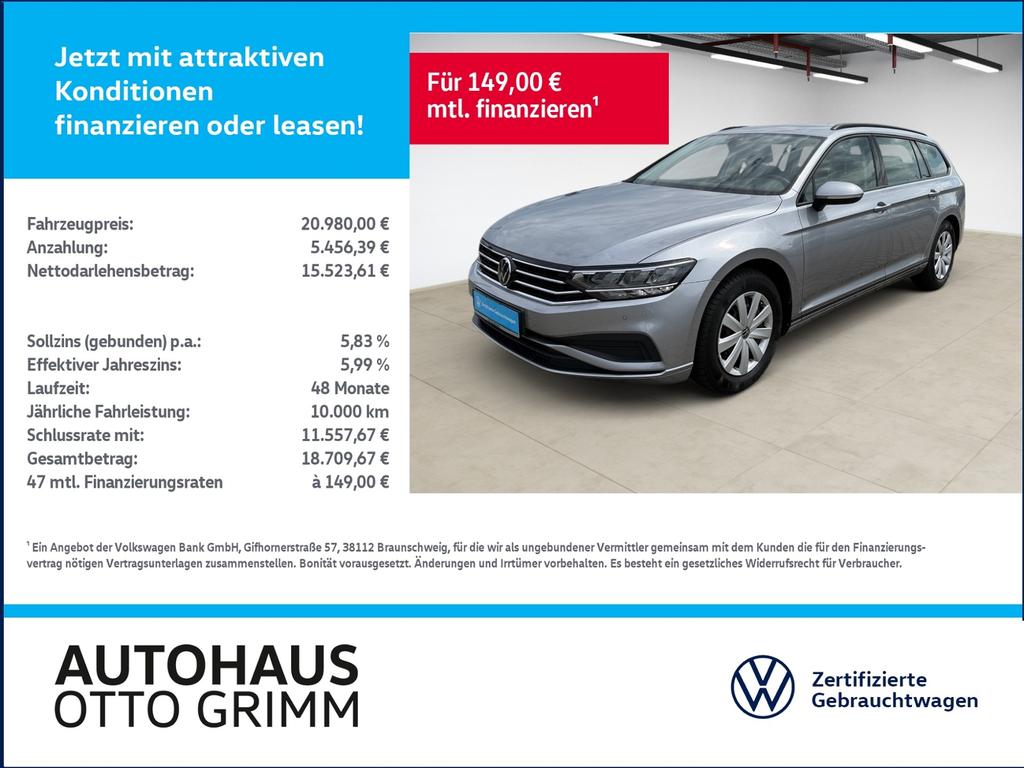 Volkswagen Passat Variant 15 TSI Conceptline DSG Kamera 2023