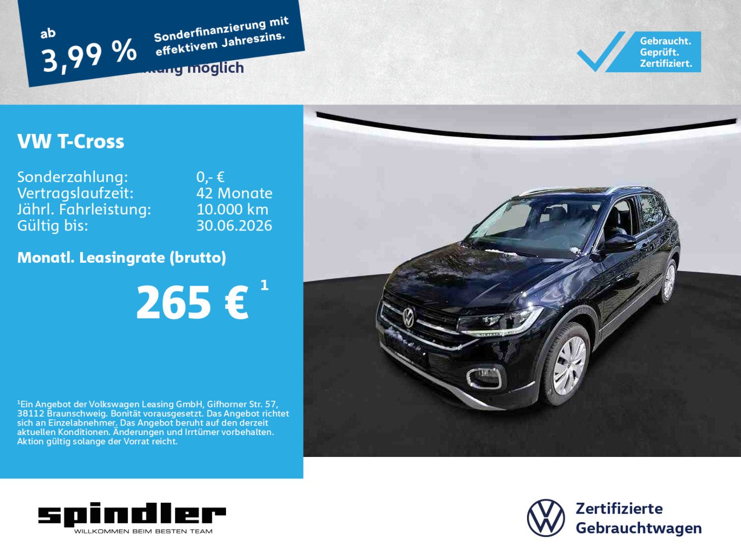 Volkswagen T-Cross Style 1.0 TSI DSG / CarPlay, AHK, LED
