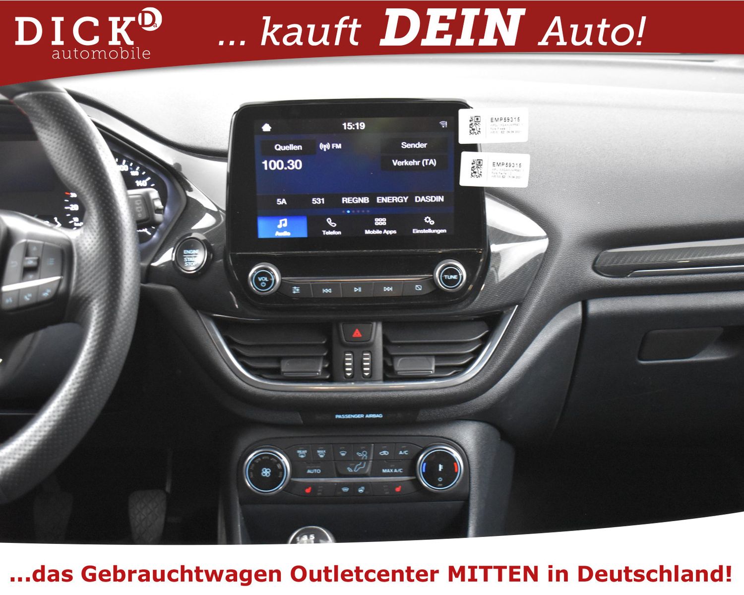 Fahrzeugabbildung Ford Fiesta 1.0 EB Aut Active LED+SHZ+PDC+MFL+TEM+DAB