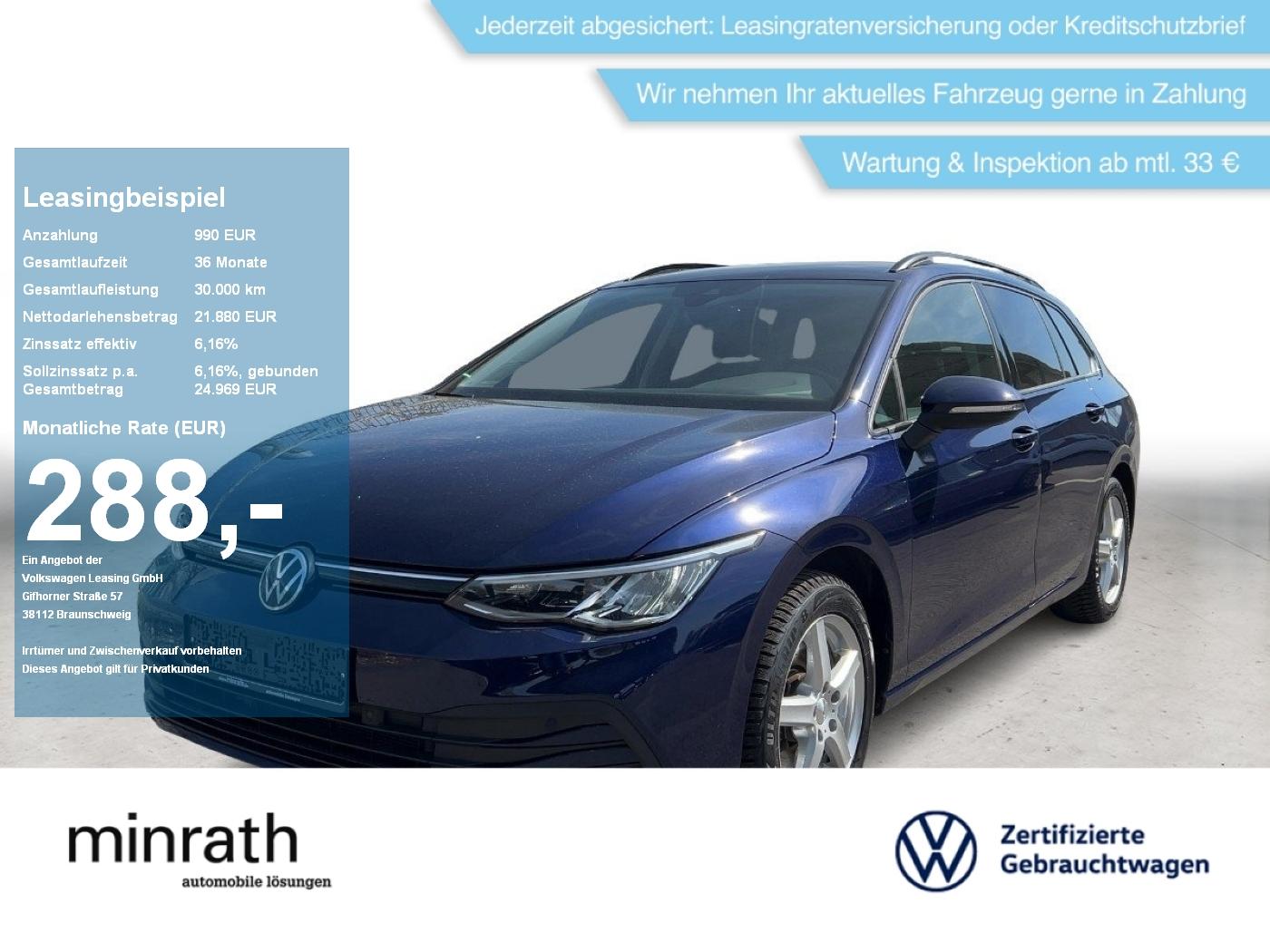 Volkswagen Golf VIII Variant Life 2.0 TDI DSG ACC+NAVI+APP