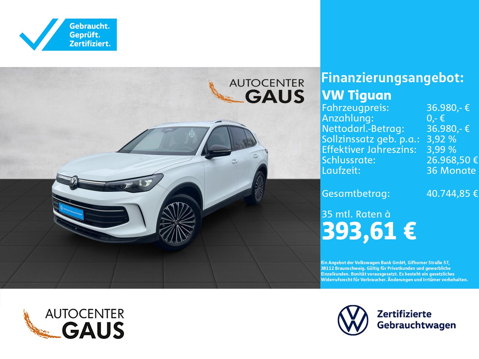 Tiguan Goal 1.5 eTSI DSG AHK*LED*ACC*Navi