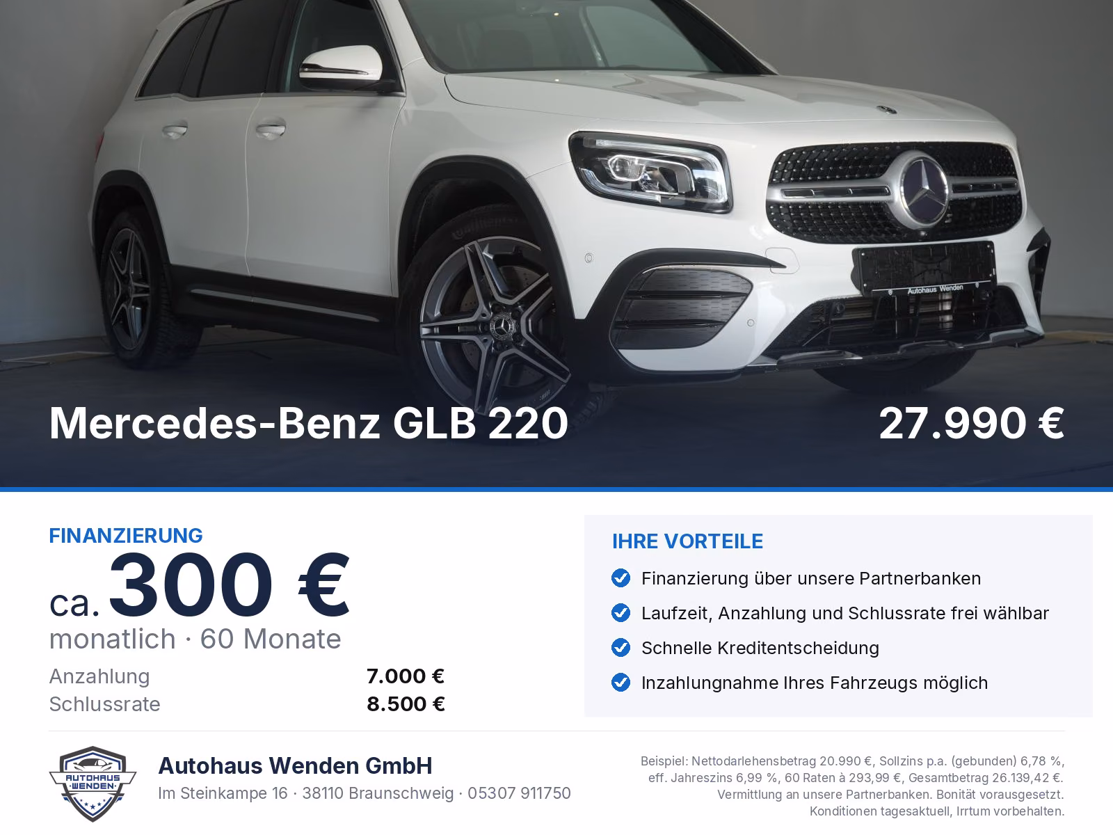 Mercedes-Benz GLB 220d 4 Matic 8G-DCT AMG Kamera/AHK/Lane/