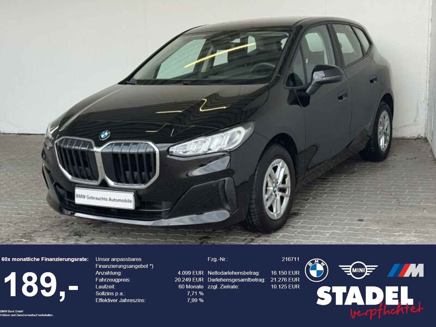 BMW 216iA Active Tourer Navi.LED.DrivbeAss.Rükamera