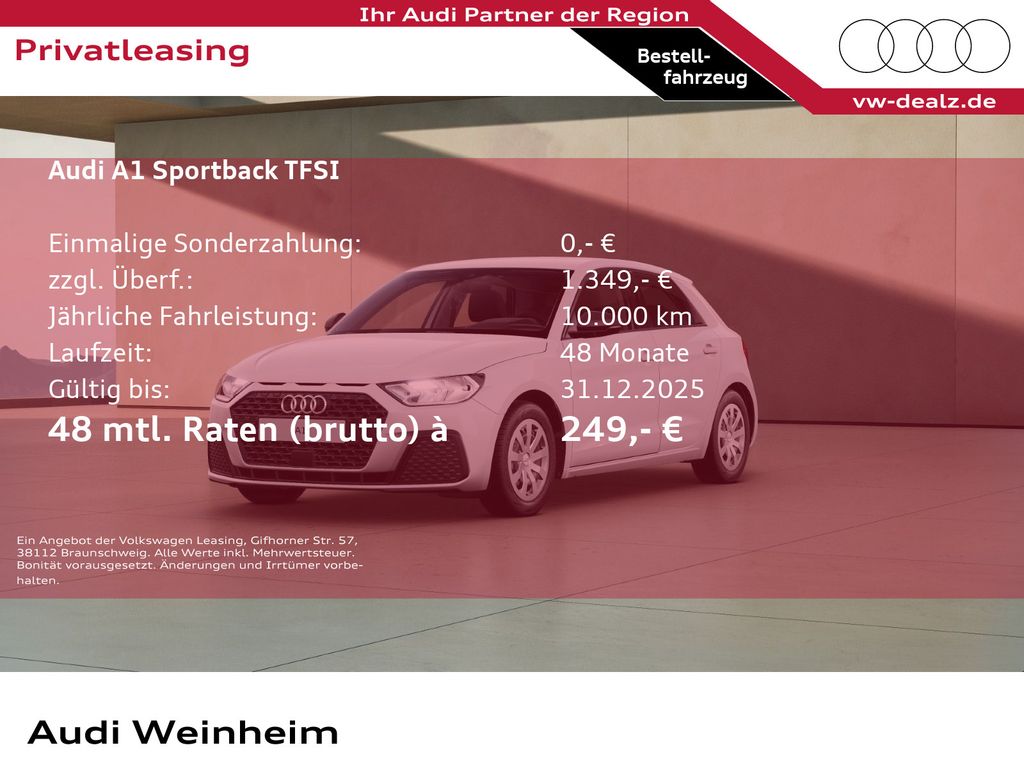 Audi A1 Sportback 30 TFSI Klima PDC DAB