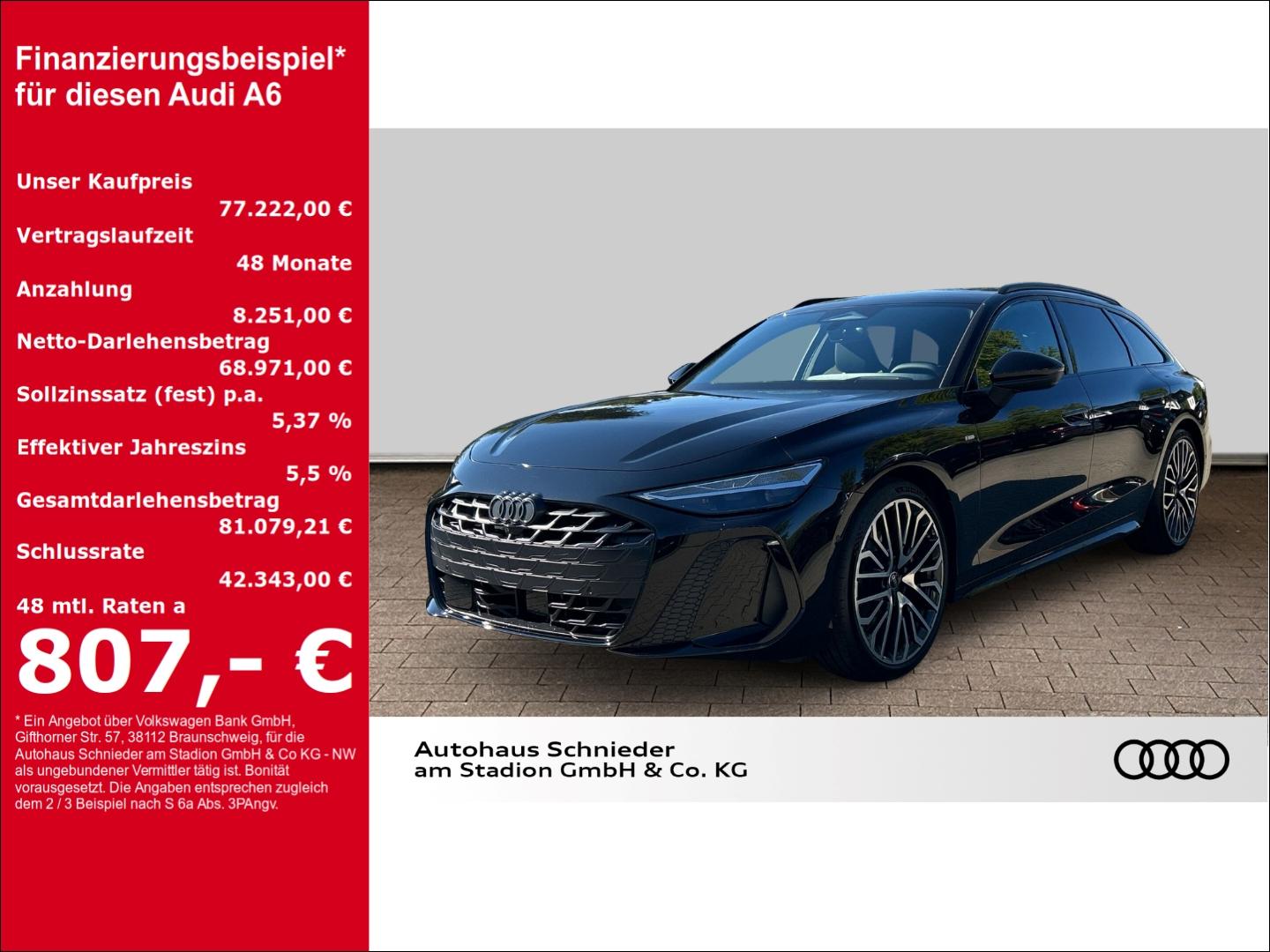 Audi A6 Avant edition one 2.0 TDI S-LINE+HUD+B&O+LEDE