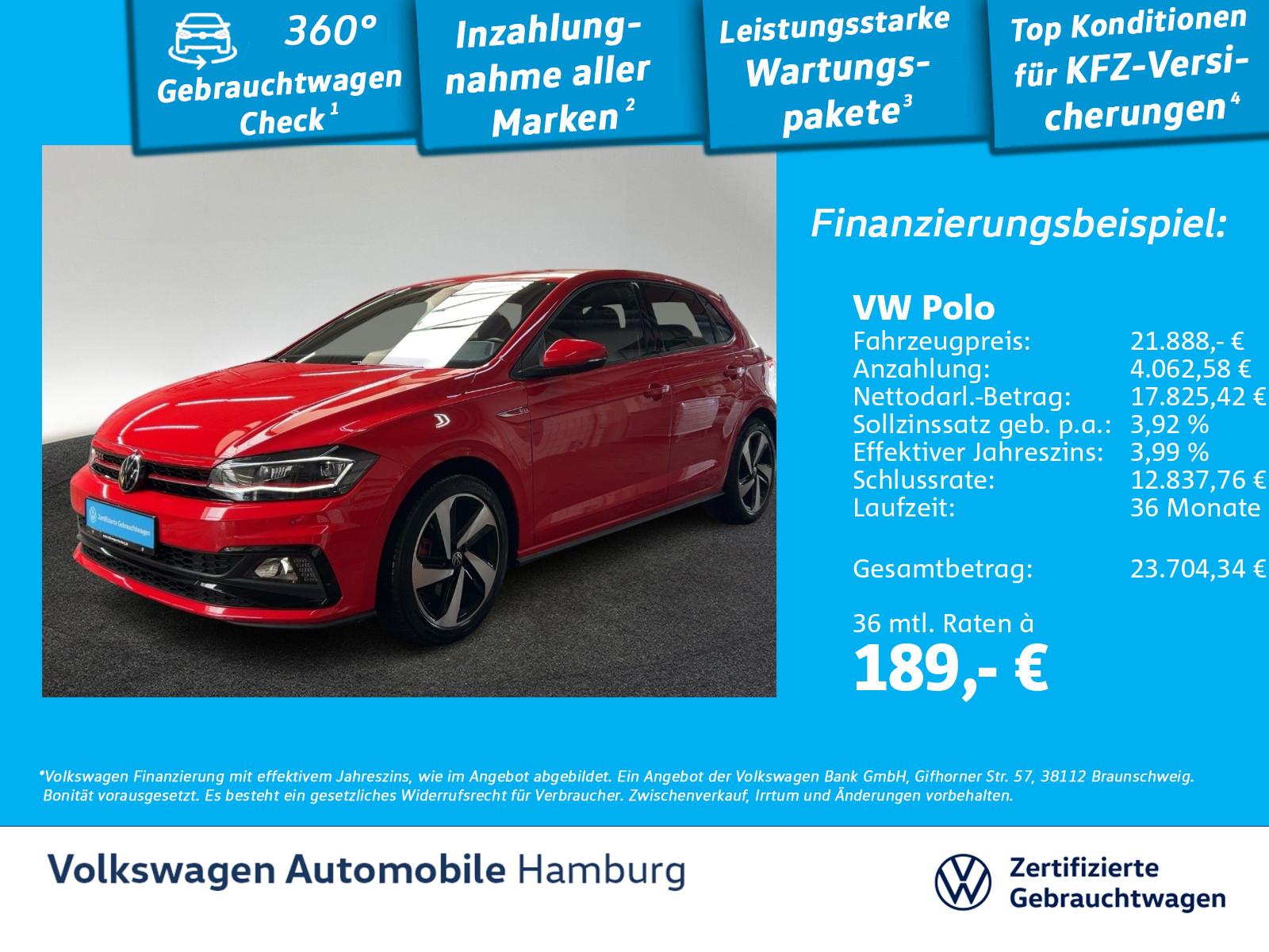 Volkswagen Polo 2.0 TSI GTI DSG Klima LED App-Connect Sitzh
