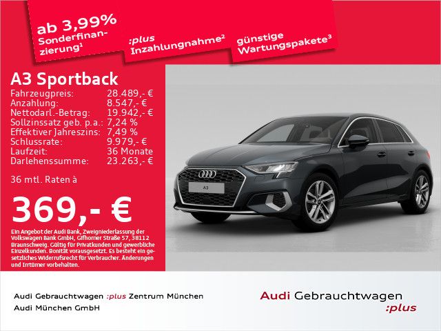 Audi A3 Sportback 30 TFSI advanced Virtual+/Navi+/Pri